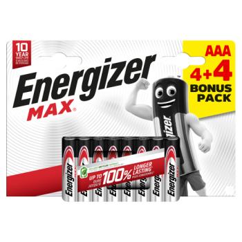Energizer Max AAA Batteries, Alkaline, 8 Pack