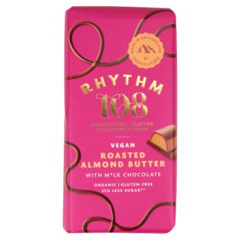 Rhythm 108 Roasted Almond Butter with M'lk Chocolate 100g