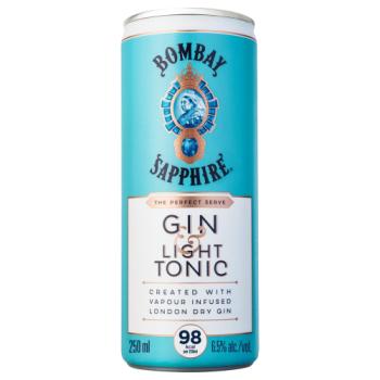 BOMBAY SAPPHIRE & Tonic Light, 25cl