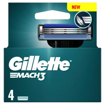 Gillette Mach3 Razor Refills for Men, 4 Razor Blade Refills