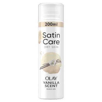 Venus Satin Care Women's Shave Gel, Vanilla Scent with Olay, 200ml