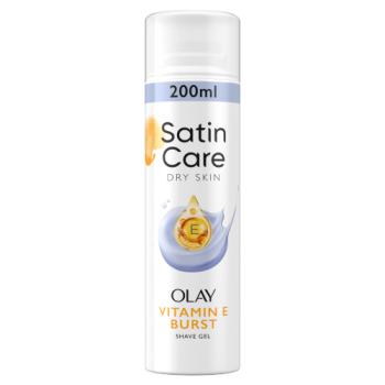 Venus Satin Care Women's Shave Gel, Vitamin E Burst with Olay, 200ml