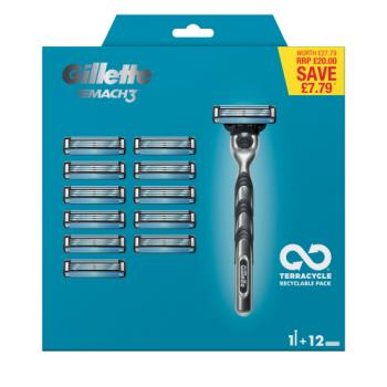 Gillette Mach3 Razor & 12 Blades