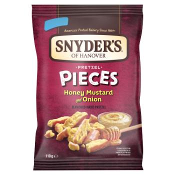 Snyder's of Hanover Pretzel Pieces Honey Mustard and Onion Flavored Hard Pretzel 110g