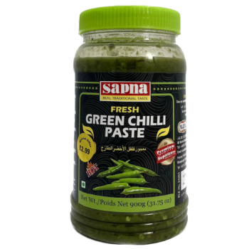 Sapna Green Chilli Paste Hot 900g PM £2.99 