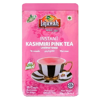Lajawab Instant Kashmiri Pink Tea Bags Unsweetened 20s 