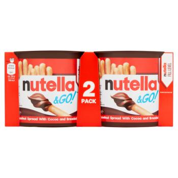 Nutella & Go Hazelnut Spread with Cocoa and Breadsticks 2 x 48g