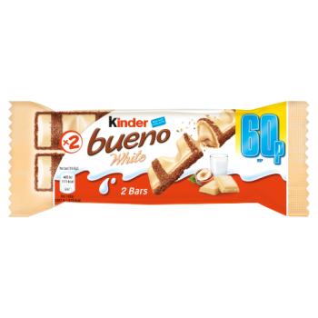 Kinder Bueno White Milk and Hazelnuts Single Bars PMP 39g