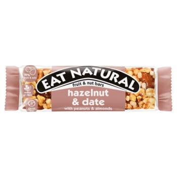 Eat Natural Hazelnut & Date with Peanuts & Almonds Fruit & Nut Bars 40g