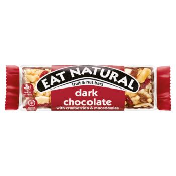 Eat Natural Dark Chocolate with Cranberries & Macadamias Fruit & Nut Bars 40g