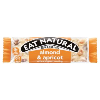 Eat Natural Almond & Apricot with a Yoghurt Coating Fruit & Nut Bars 40g