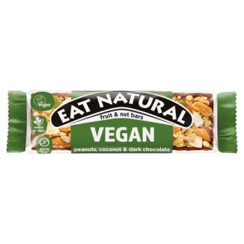 Eat Natural Vegan Peanuts, Coconut & Dark Chocolate Fruit & Nut Bars 40g