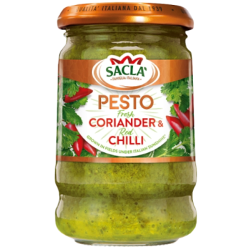 Sacla' Fresh Coriander & Red Chilli Pesto 190g