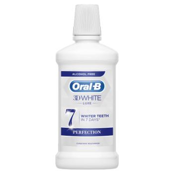 Oral-B 3D White Luxe Perfection Mouthwash 500ml, Alcohol Free