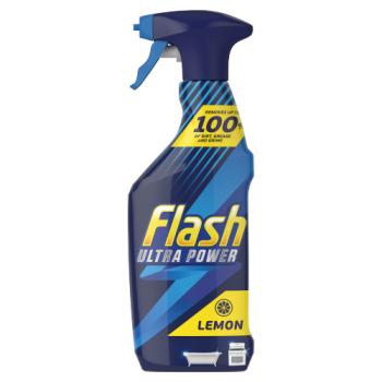 Flash Ultra Power Cleaning Spray With Lemon Scent Removes Dirt, Grease & Grime, 500ml