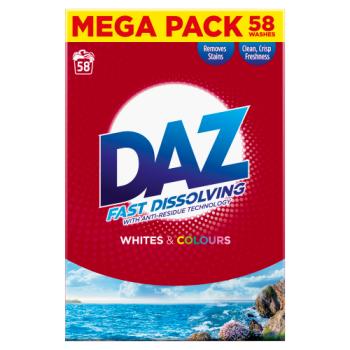 DAZ Washing Powder 3.77kg 58 Washes, Whites & Colours