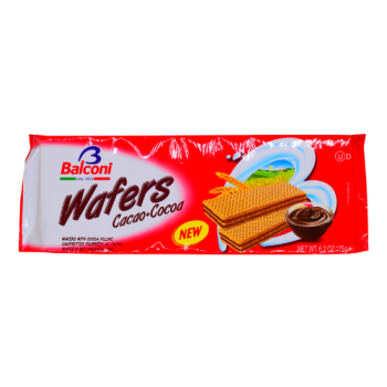 Balconi Wafers Cacao-Cocoa Wafers with Cocoa Filling 175g 