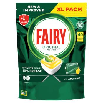 Fairy Original All In One Dishwasher Tablets Lemon, 40 Capsules
