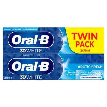Oral-B 3D White Arctic Fresh Toothpaste 2x75ml 2in1