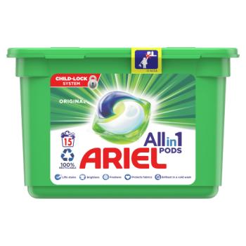 Ariel All in 1 PODs Washing Capsules Original, 15 Washes