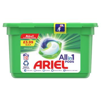 Ariel All-in-1 Pods Washing Liquid Capsules Original 12 Washes