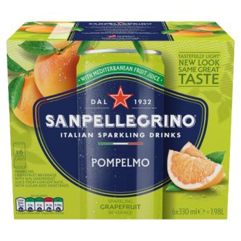 Sanpellegrino Sparkling Grapefruit Beverage 6 x 330ml (1.98L)