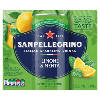 Sanpellegrino Lemon & Mint 6 x 330ml (1.98l)