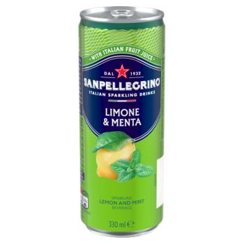 Sanpellegrino Sparkling Lemon & Mint Beverage 330ml