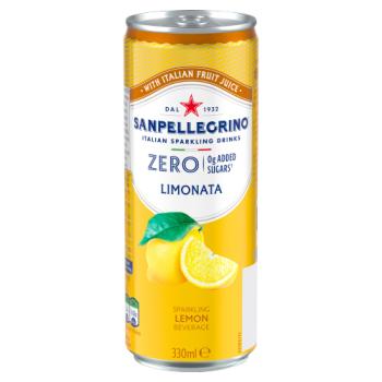 Sanpellegrino Zero Lemon Beverage Italian Sparkling Drinks 330ml