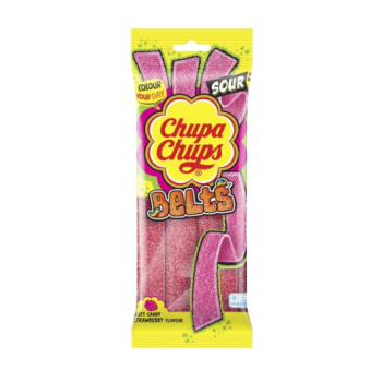 Chupa Chups Sour Strawberry Belts 90g 