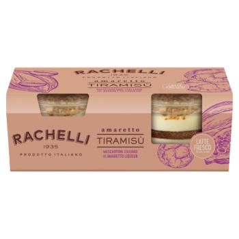 Rachelli Tiramisu Mascarpone Italiano and Amaretto Liqueur 2 x 90g (180g)