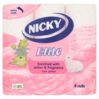 Nicky Elite T/tissue Pnk 9roll