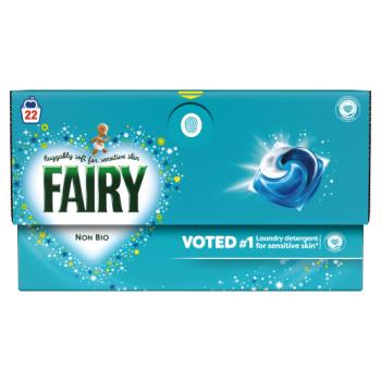 Fairy Non Bio Washing Liquid Pods, For Sensitive Skin 22 Washes