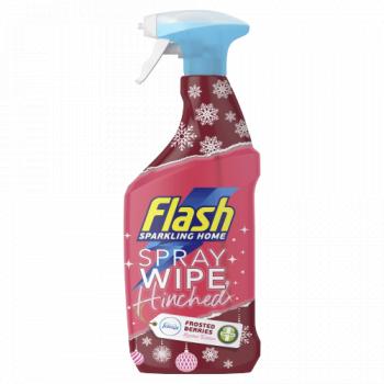 Flash Spray Wipe Hinched Antibacterial Cleaning Spray Limited Edition Frosted Berries 800ml