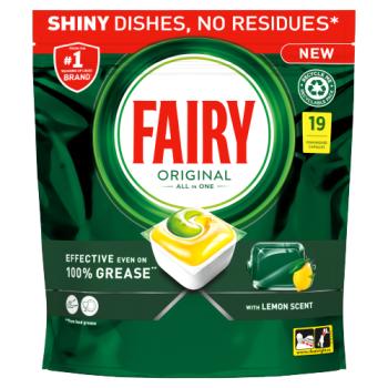 Fairy All in One Dishwasher Tablets Lemon, 19 Tablets