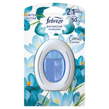 Febreze Bathroom, Continuous Air Freshener Fights Odours & Freshens, Crocus & Bluebell 1 Count