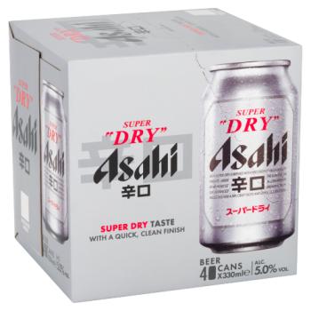 Asahi Super Dry Beer 4 x 330ml