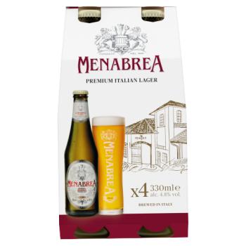 Menabrea Birra Bionda Premium Lager 4 x 330ml