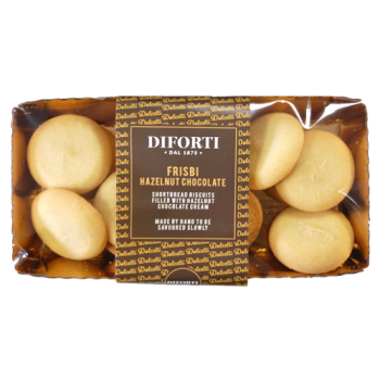 Diforti Frisbi Hazelnut Chocolate Shortbread Biscuits 200g