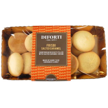 Diforti Frisbi Salted Caramel Shortbread Biscuits 200g