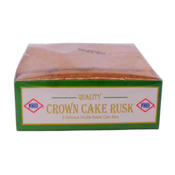 KCB Crown Cake Rusk Double Baked Cake Bars 6s 