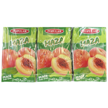 Popular Maza Peach Fruit Drink 6 x 250ml 