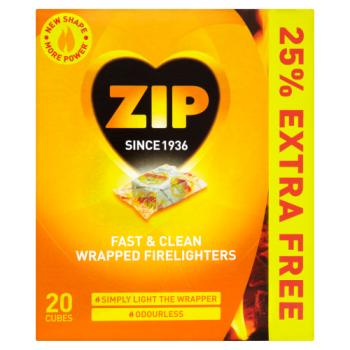 Zip Fast & Clean Wrapped Firelighters 20 Cubes