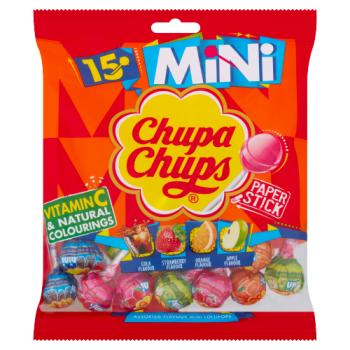 Chupa Chups 15 Mini Assorted Flavour Mini Lollipops 90g