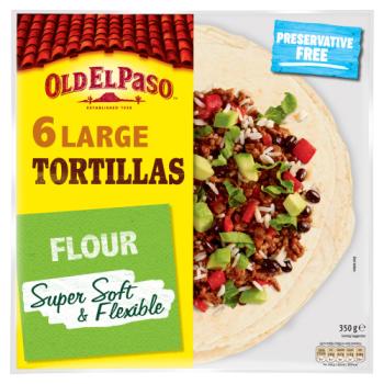 Old El Paso 6 Large Flour Tortillas 350g