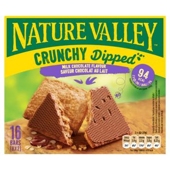 Nature Valley Crunchy Dipped Milk Chocolate Flavour 8 x 20g (160g)