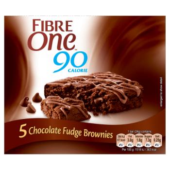 Fibre One 90 Calorie Chocolate Fudge High Fibre Brownies 5x24g