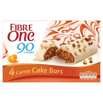 Fibre One 90 Calorie Carrot Cake Bars 4 x 25g (100g)