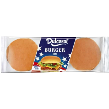 Dulcesol Plain White Burger Buns 6pk 