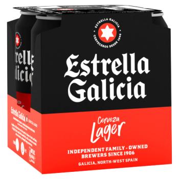 Estrella Galicia Cerveza Lager 4 x 44cl